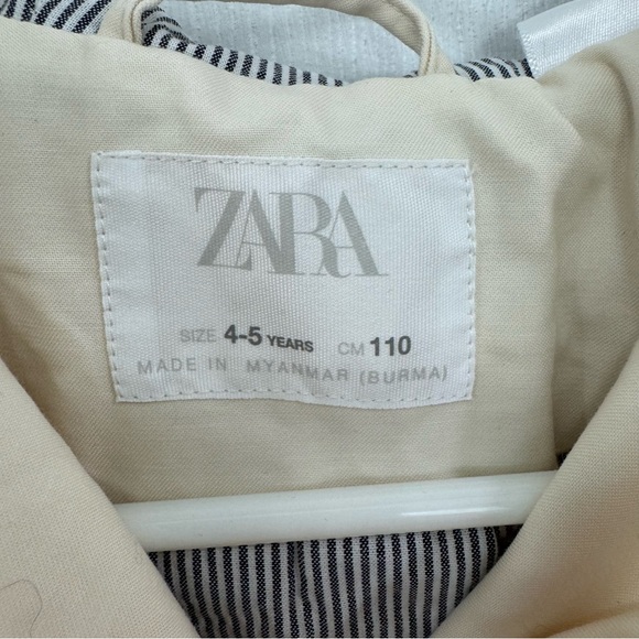 Zara Kids Cream Hooded Jacket 4-5Years - Picture 5 of 8
